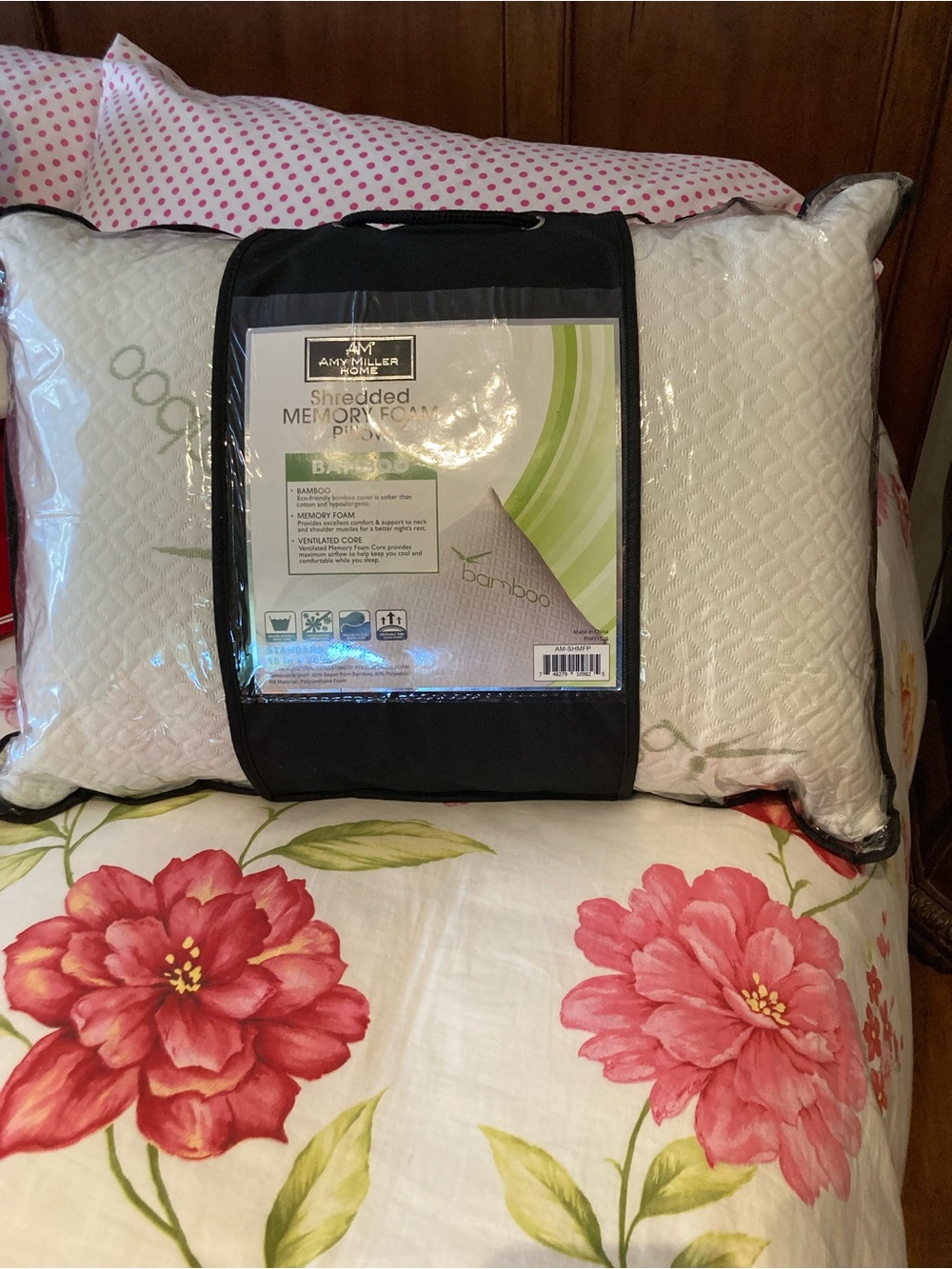 Bamboo Shredded Memory Foam Pillow - White
